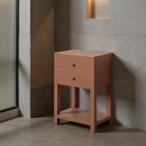 Mesita Moka DM 45x30x66 cm con patas de madera de abeto