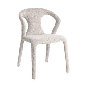 Silla Jaspeada Gris de Tejido con Estructura de Metal 52,5x59x79 cm