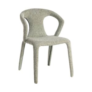 Silla Jaspeada Verde de Tejido con Estructura de Metal 52,5x59x79 cm