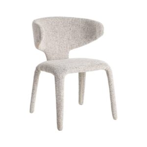 Silla Jaspeada Gris de Tejido con Estructura de Metal 58x60x81 cm