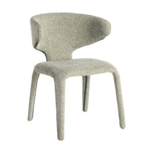 Silla Jaspeada Verde de Tejido con Estructura de Metal 58x60x81 cm