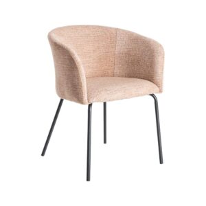 Silla Rosa Tejido y Metal 61x56x77,5 cm, No Apilable, EN16139