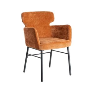 Silla Terracota Tejido-Metal 59,5x62,5x86 cm, No Apilable, EN16139