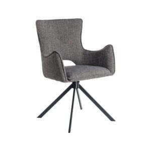 Silla Gris de Tejido y Metal, 58,5x60x86,5 cm, No Apilable