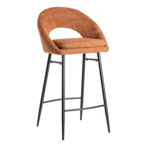 Taburete Calabaza Tejido-Metal 53x48x100 cm con Cojín Desenfundable