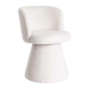 Silla de salón crema DM-tejido 55x50x77 cm, 100% poliéster