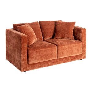 Sofá 2 Plazas Teja Tejido 100% Poliéster y Madera Conglomerada 165x96x86 cm