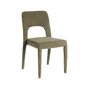 Silla Apilable Verde de Tejido con Estructura de Metal 47x61x84 cm