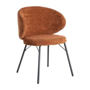 Silla Terracota Tejido-Metal 57x53x75 cm, No Apilable, Normativa EN16139