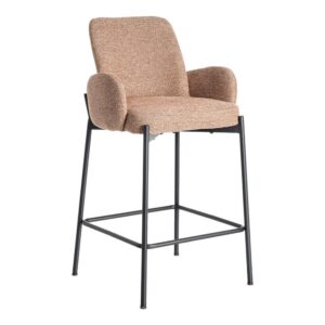 Taburete Jaspeado Rosa Tejido-Metal 48,5x48,5x95 cm, No Apilable