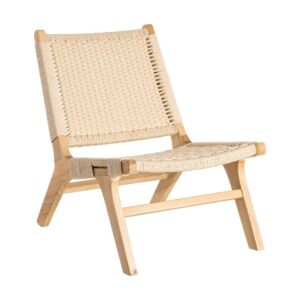 Silla Relax Natural de Madera de Fresno 55x79x78 cm sin montaje