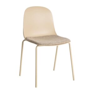 Silla Caqui PP-Metal con Asiento de Poliéster, 46x51x85 cm