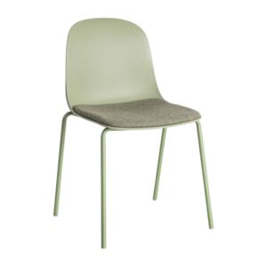 Silla Verde PP-Metal con Asiento de Poliéster, 46x51x85 cm