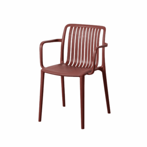Silla Apilable Granate de Polipropileno con Medidas 53x50x77,5 cm