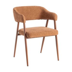 Silla Teja de Tejido 100% Poliéster y Patas de Acero 56x60x81 cm