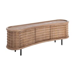 Aparador Natural de Madera de Mango con Hierro 168x40x58 cm