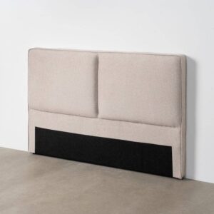 Cabecero Beige Tejido 95% Poliéster 5% Nylon 160x12x100 cm con Relleno de Espuma