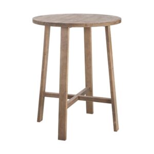 Mesa Alta Natural de Madera de Pino 79,5x79,5x102 cm, 3 cm Grueso