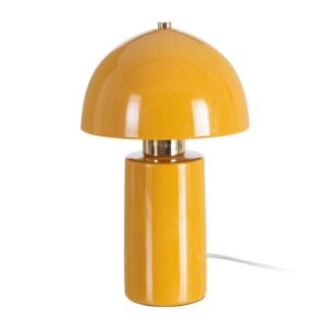 Lámpara de Mesa Cerámica Mostaza 17,5x17,5x30,5 cm E27 60W