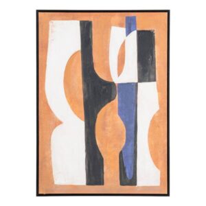 Cuadro Abstracto en Lienzo 70x4x100 cm con Acabado a Mano y Marco PS