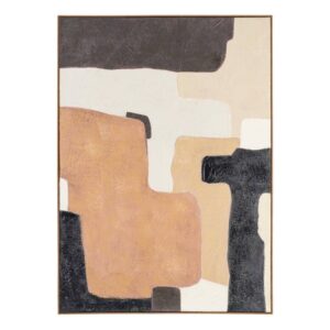 Cuadro Pintura Abstracto Pintado a Mano en Lienzo 140x4x100 cm con Marco PS