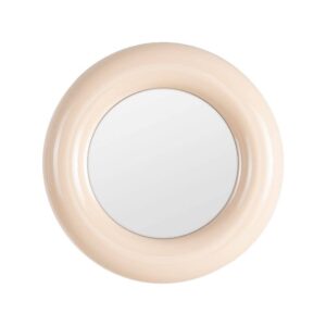 Espejo Beige de Metal 64x5x64 cm con Anclaje y Medida Interior 40 cm