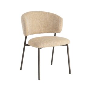 Silla Jaspeada Mostaza Tejido 100% Poliéster y Metal 57x60x81 cm