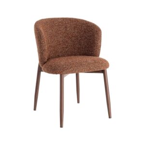 Silla Jaspeada Teja de Tejido 100% Poliéster y Metal 57x59x81 cm