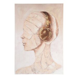 Pintura Maniquí Beige Lienzo 110 x 160 cm, Marco de Madera