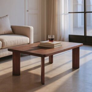 Mesita de Madera de Mango Marrón 115x70x43 cm, Requiere Montaje