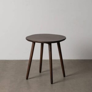Mesita de Madera de Mango Marrón Oscuro 50x50x55 cm, Requiere Montaje