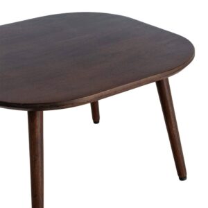 Mesa de Madera de Mango Marrón Oscuro 80x80x75 cm, Requiere Montaje