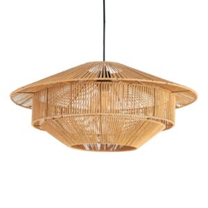 Lámpara de Techo Natural de Cuerda de Papel 60x60x27 cm E27