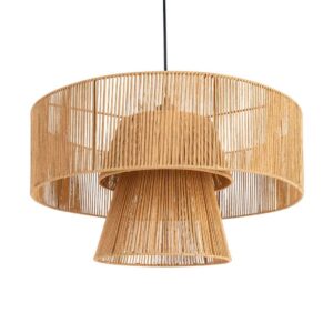 Lámpara de Techo Natural de Cuerda de Papel 50x50x43 cm E27