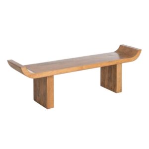 Banco Natural de Madera de Mango 160x35x49 cm, Altura Asiento 40,5 cm