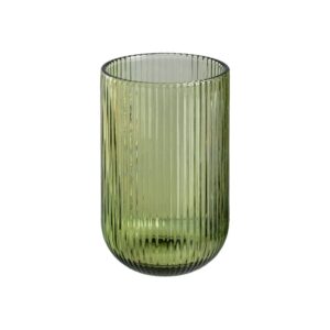 Vaso Verde de Cristal Soda-Lime 8x8x12,8 cm - Apto Lavavajillas
