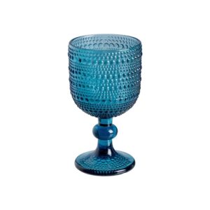 Copa de Cristal Azul Soda-Lime 240ml 8x8x14,4cm Apto Lavavajillas