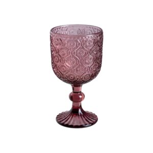 Copa Rosa de Cristal Soda-Lime 8,8x8,8x16,4 cm, Apto Lavavajillas