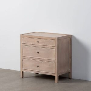 Mesita de Madera de Abeto Marrón Claro 65x40x65 cm con Cajones