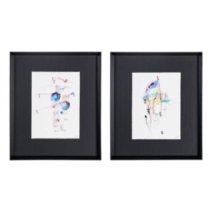 Cuadro Pintura Abstracto 2/M 52x4x62 cm Madera y Cristal Sin Sujeción