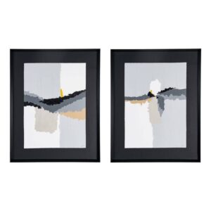 Cuadro Pintura Abstracto 2/M 82x4x104 cm Madera y Cristal Sin Sujeción