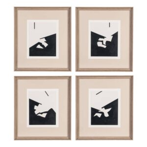 Cuadro Abstracto Pintura Acrílica 44x50 cm Madera y Cristal, Pintado a Mano