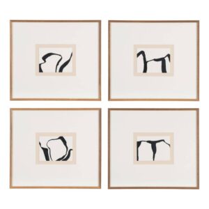 Cuadro Pintura Abstracto Acrílica 44x50 cm Madera y Cristal, Pintado a Mano