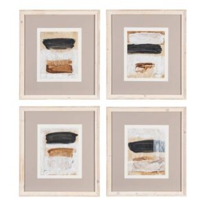 Cuadro Pintura Abstracto Acrílica 44x50 cm Madera y Cristal Pintado a Mano