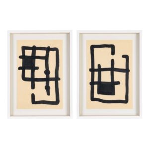 Cuadro Pintura Abstracto 2/M 50x70 cm - Acrílico sobre Cristal y Madera de Pino