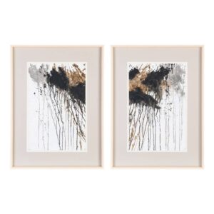 Cuadro Abstracto Pintura Acrílica 60x80 cm Madera y Cristal Pintado a Mano