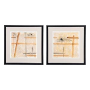 Cuadro Abstracto Pintura Acrílica 80x80 cm Madera y Cristal, Pintado a Mano