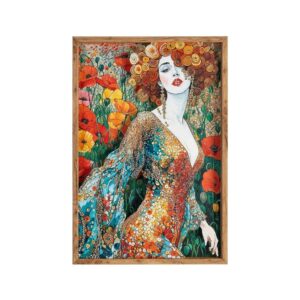 Cuadro Impreso sobre MDF y Cristal con Marco de Haya 43x3,5x63 cm