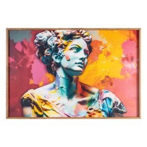 Cuadro Impreso sobre MDF y Cristal con Marco de Haya 123x3,5x83 cm