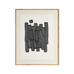 Cuadro Abstracto Impreso sobre Papiro con Marco de MDF Haya 76x3x98 cm